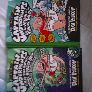 Lot of 2 Captain Underpants Books .. hardcover full cover